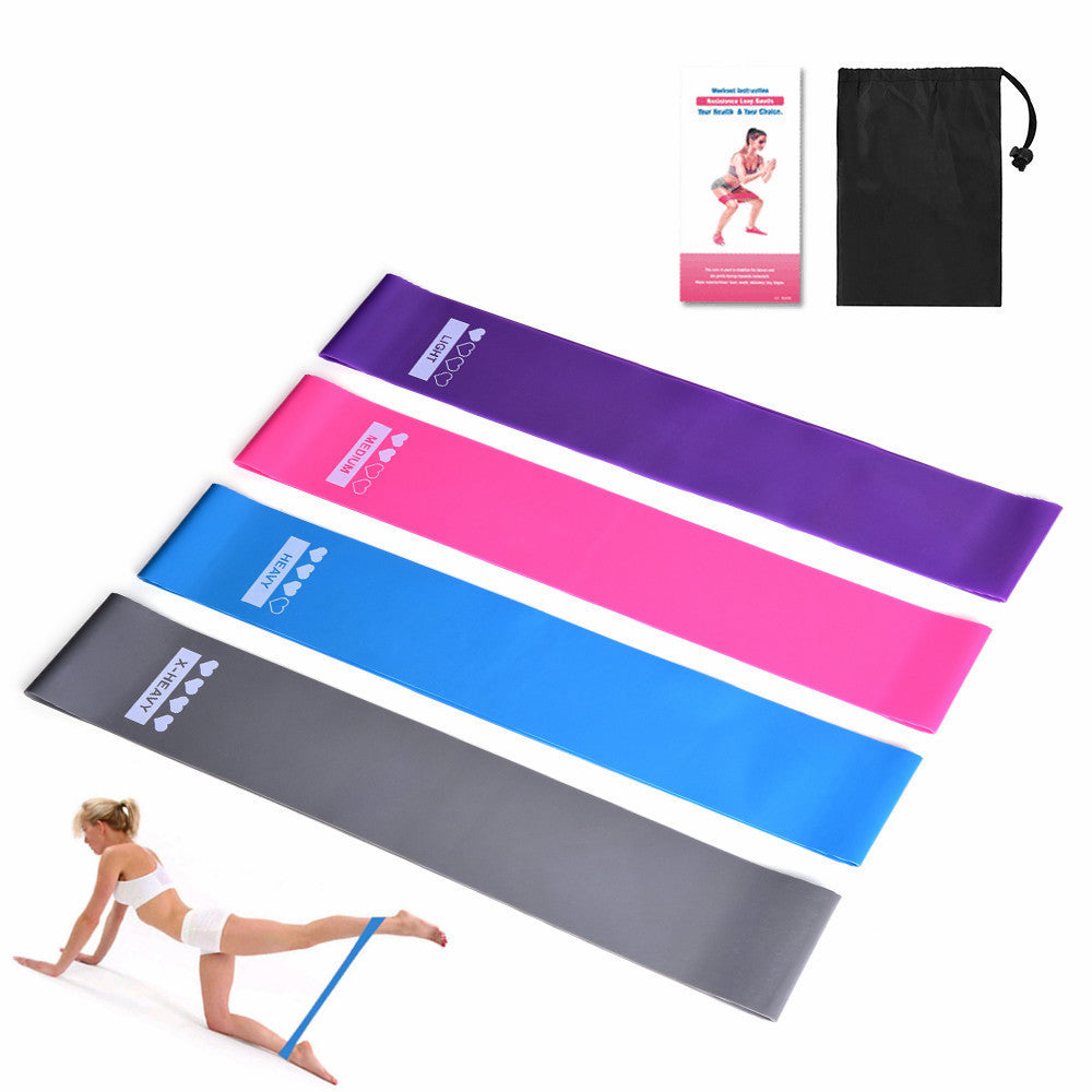 PhantomSupply Resistance Bands Set featuring various resistance bands in purple, pink, and black for workouts and strength training.