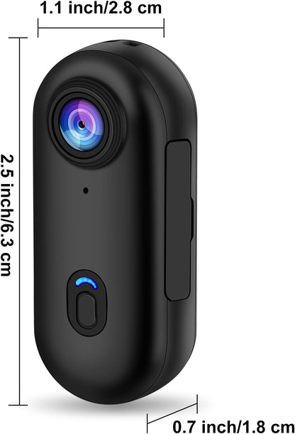 I3 4K Thumb Action Camera, Tiny Size, Mount Anywhere, Small Body Camera | with 32G Card, Spring Clip, Portable Vlogging, Hands-Free POV Recording, Helmet Cam for Cycling, Motorcycle