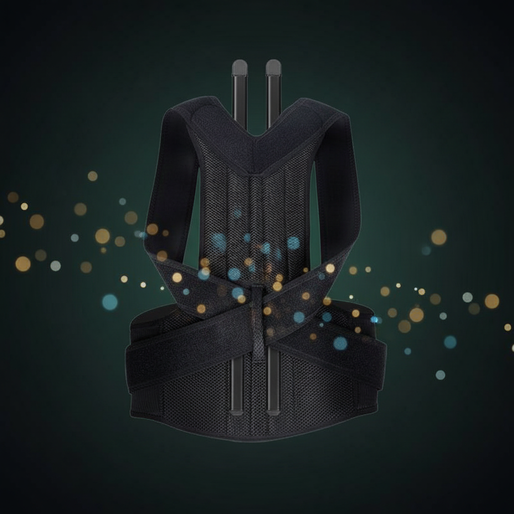 PhantomSupply Posture Corrector Brace for back and shoulder support, featuring an adjustable design and lightweight material.