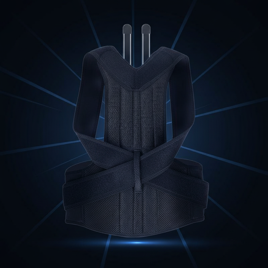 PhantomSupply Posture Corrector Brace for back and shoulder support, featuring an adjustable design and lightweight material.