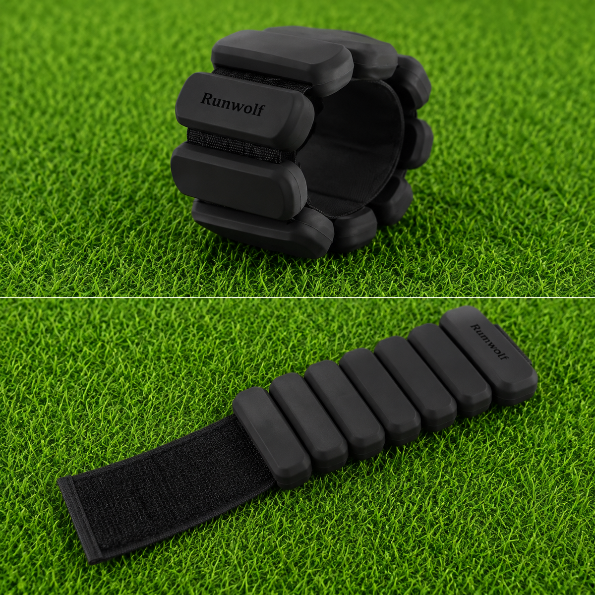 PhantomSupply Adjustable Ankle Wrist Weights in a fitness setting with a kettlebell and exercise mat